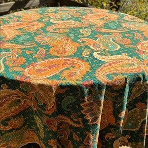 63” Round tablecloth - rich Fall colors